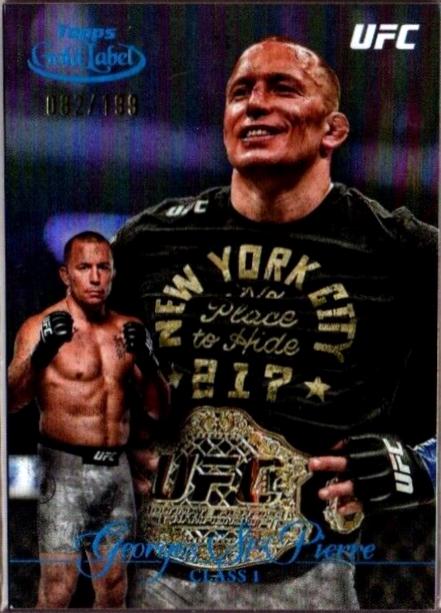 Georges St-Pierre 2024 Topps Gold Label UFC Base Class I #22 Blue