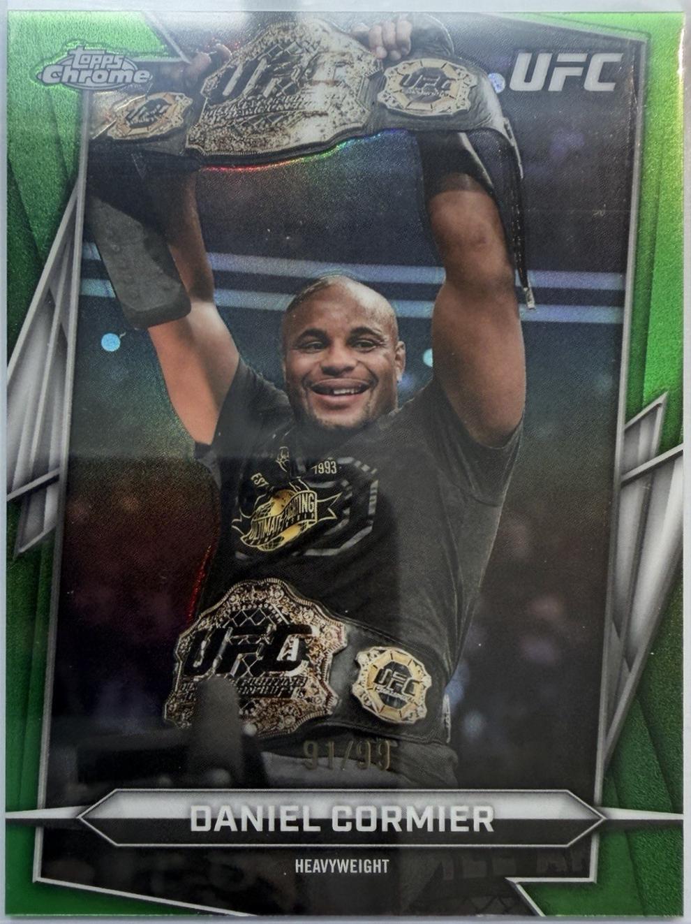 Daniel Cormier 2026 Topps Chrome UFC Base #8 Green Refractor