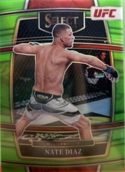 Nate Diaz 2022 Panini Select UFC Concourse #54 Neon Green
