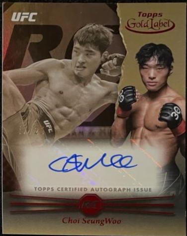 SeungWoo Choi 2024 Topps Gold Label UFC Rookie Autographs #RCA-CSW Red