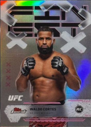 Waldo Cortes Acosta 2025 Topps Finest UFC Base Common #97 Black Refractor