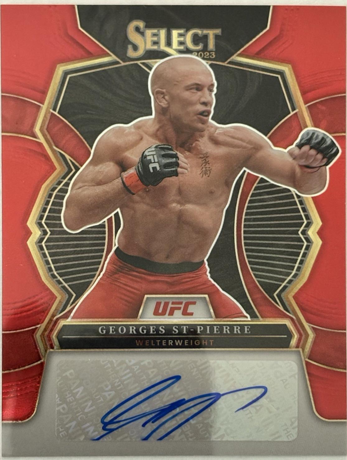 Georges St-Pierre 2023 Panini Select UFC Signatures #20 Red
