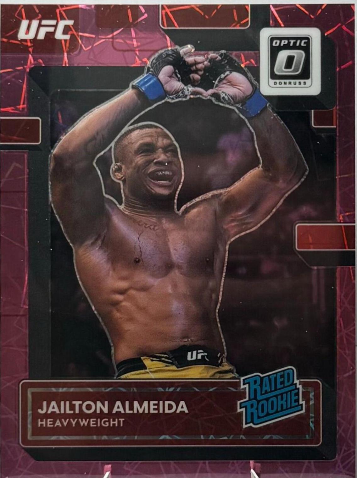 Jailton Almeida 2023 Panini Donruss Optic UFC Base #106 Pink Velocity