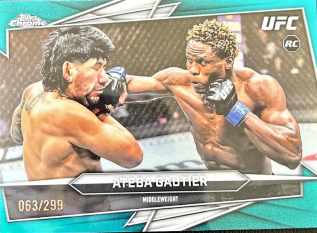 Ateba Gautier 2026 Topps Chrome UFC Base #7 Teal Refractor