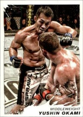 Yushin Okami 2011 Topps UFC Moment of Truth Base #91 Ruby