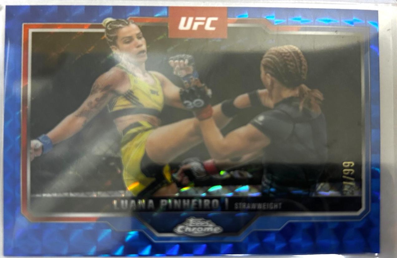 Luana Pinheiro 2025 Topps Chrome UFC Base #178 Blue Geometric Refractor