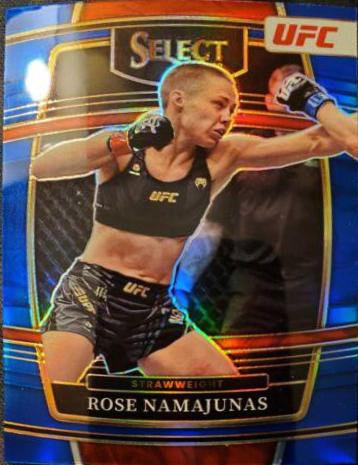 Rose Namajunas 2022 Panini Select UFC Concourse #77 Blue Prizm
