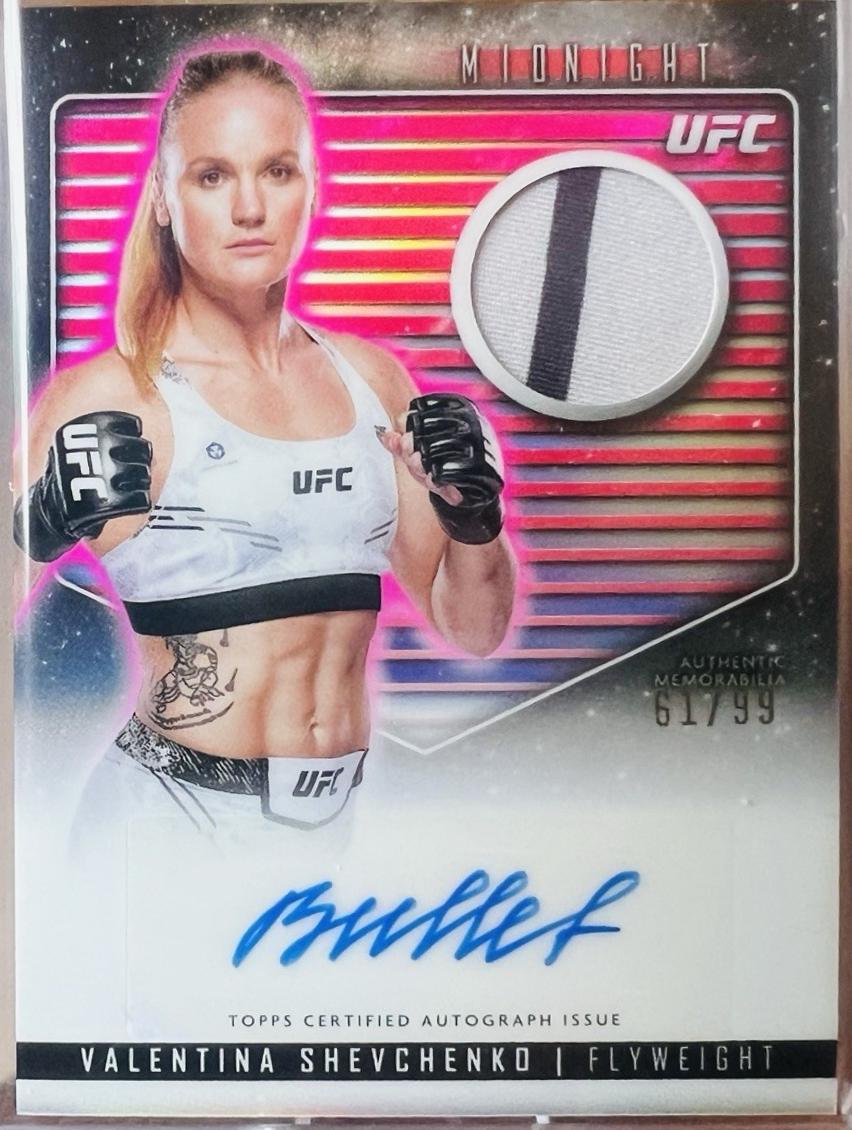 Valentina Shevchenko 2024 Topps Midnight UFC Relic Autographs #RCA-VSH Twilight