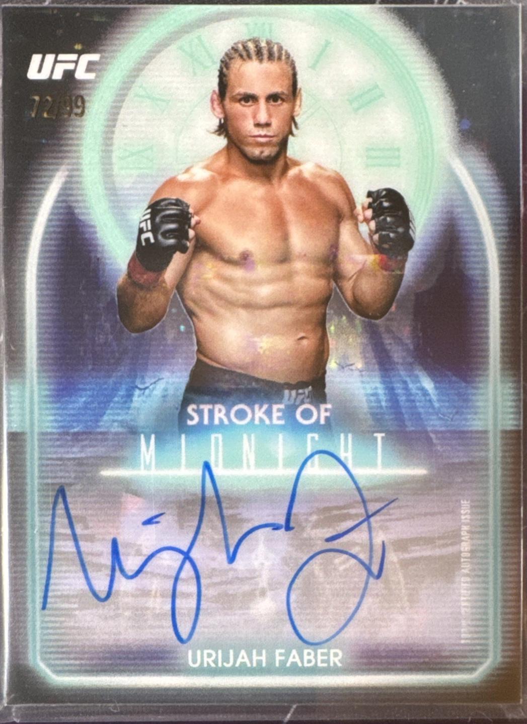 Urijah Faber 2025 Topps Midnight UFC Stroke of Midnight Autographs #SMA-UF Twilight