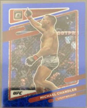 Michael Chandler 2022 Panini Donruss Optic UFC Base #32 Blue Velocity