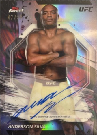 Anderson Silva 2024 Topps Finest UFC Finest Autographs #FA-ASI Superfractor