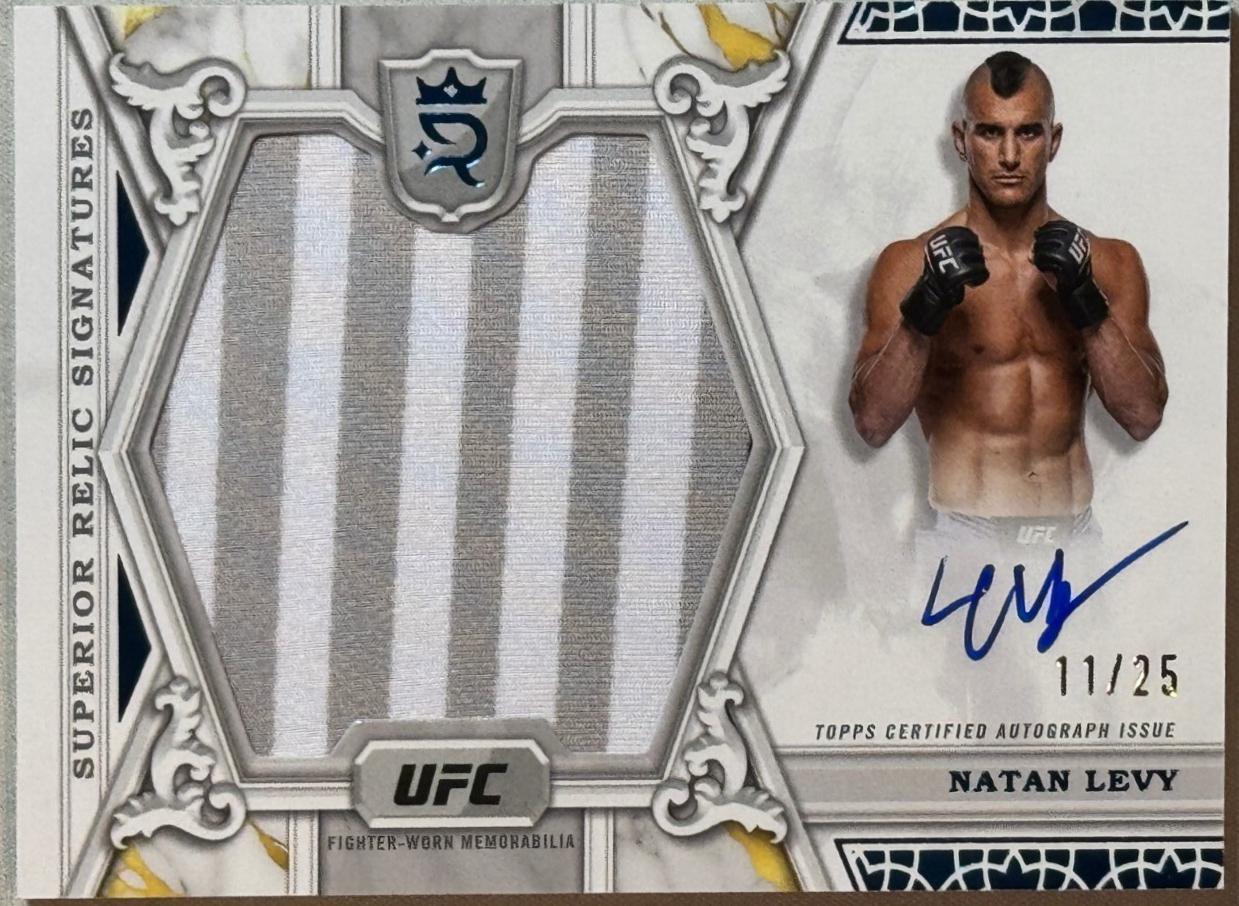 Natan Levy 2024 Topps Royalty UFC Superior Relic Signatures #SRS-NL Blue