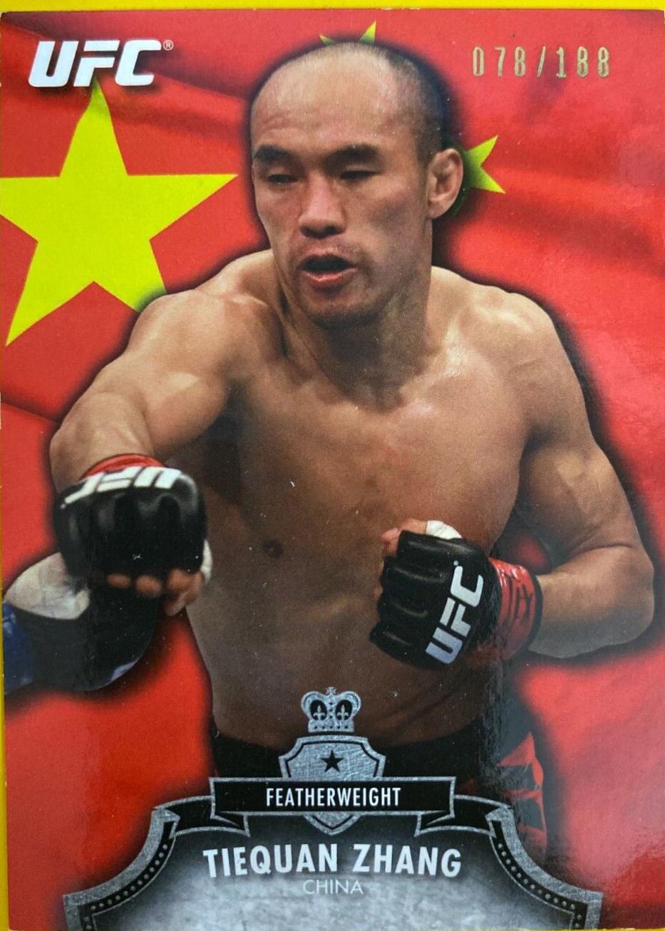 Tiequan Zhang 2012 Topps UFC Bloodlines Base #121 Flag