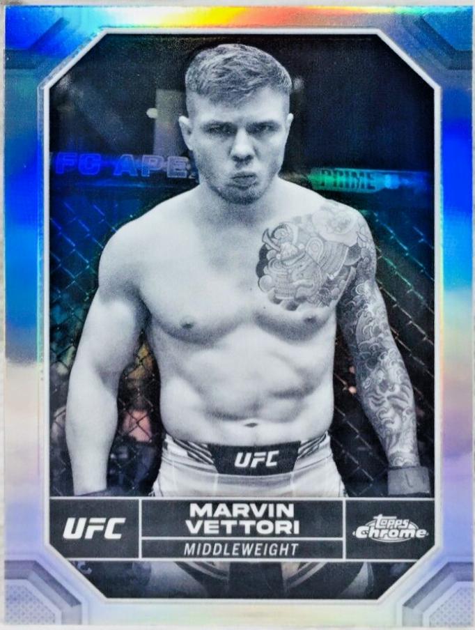 Marvin Vettori 2024 Topps Chrome UFC Base #125 Negative Refractor
