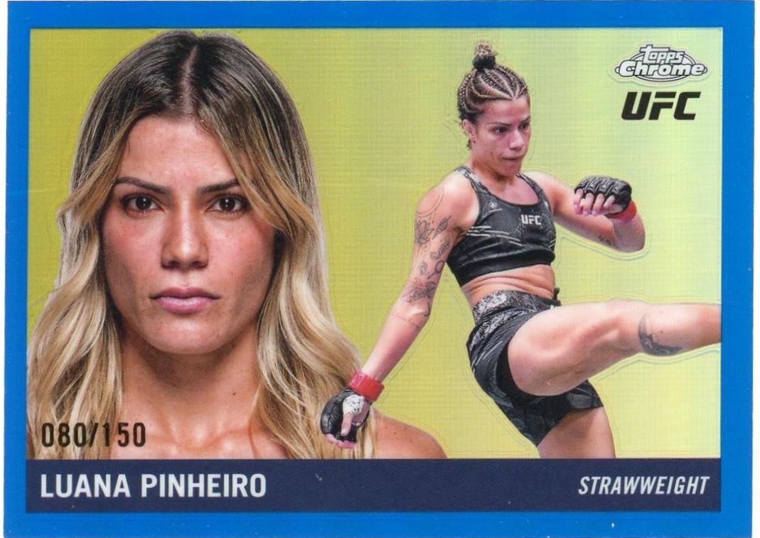 Luana Pinheiro 2025 Topps Chrome UFC 1955 Topps #55T-22 Blue Refractor