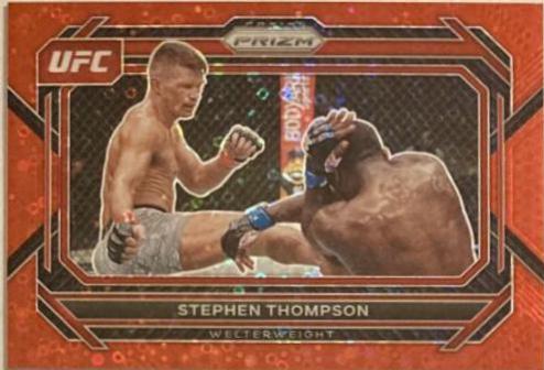 Stephen Thompson 2023 Panini Prizm Under Card UFC Base #91 Red