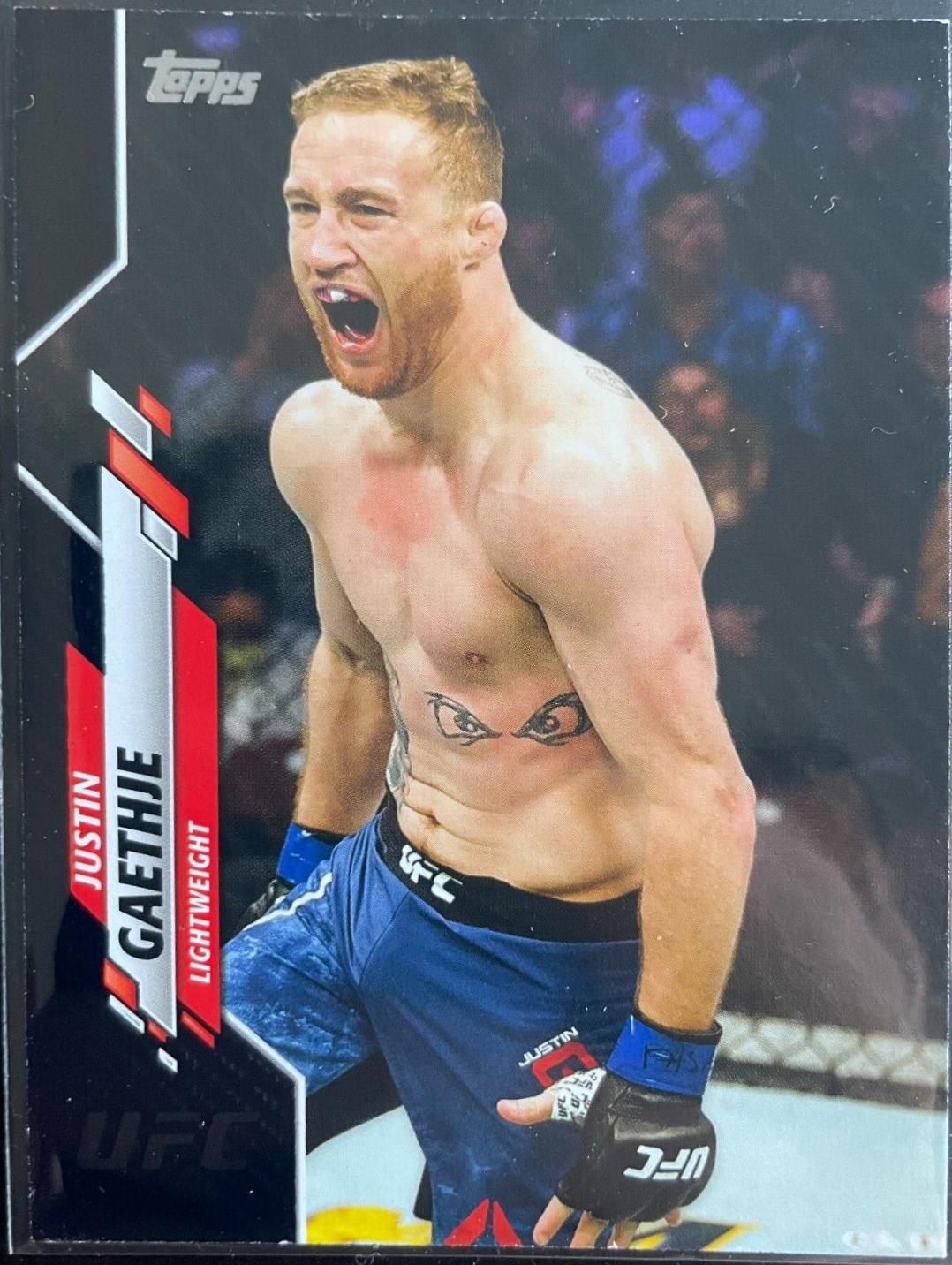 Justin Gaethje 2020 Topps UFC Base #35 Black