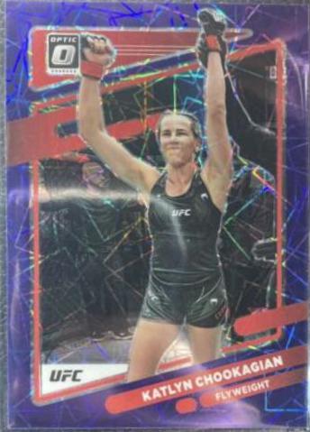 Katlyn Cerminara 2022 Panini Donruss Optic UFC Base #61 Purple Velocity