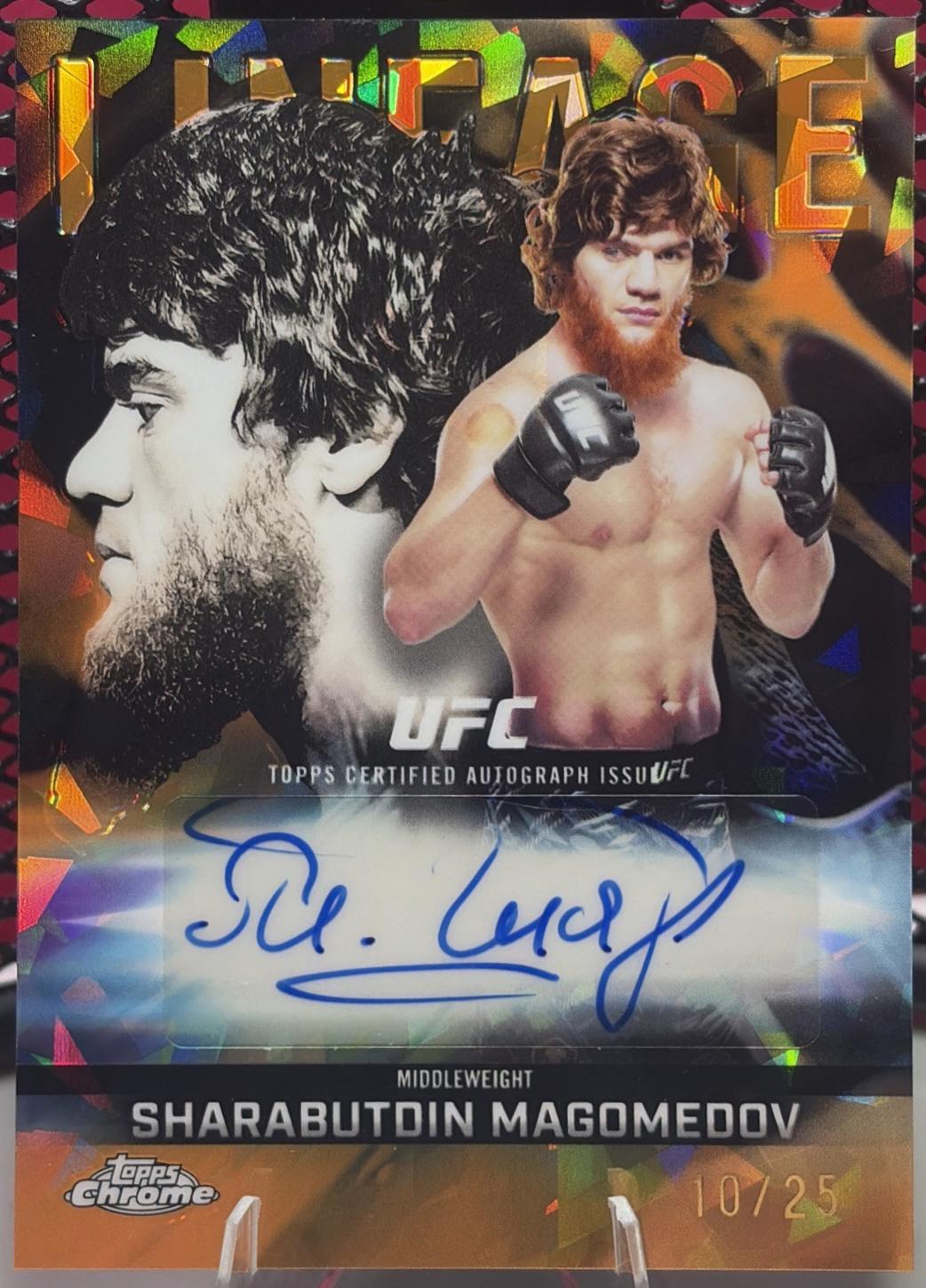 Shara Magomedov 2026 Topps Chrome UFC Chrome Lineage Autographs #CCA-SM Orange Refractor