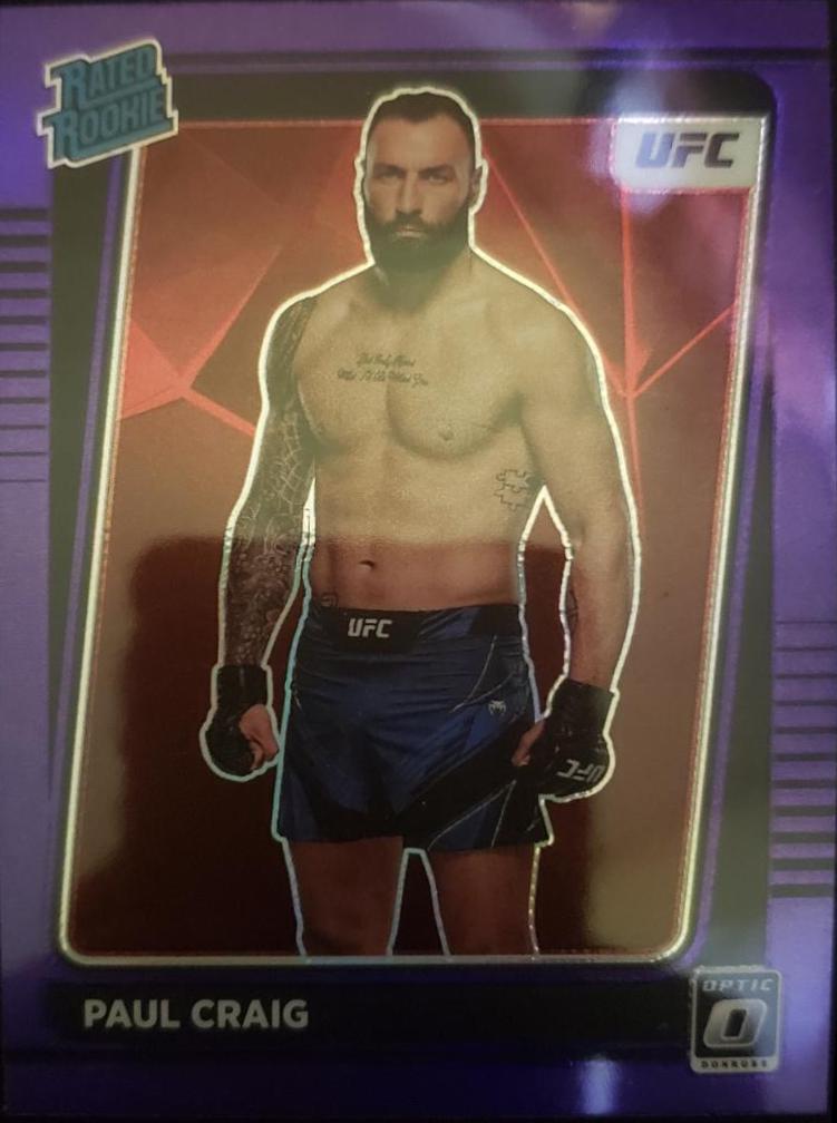 Paul Craig 2022 Panini Donruss Optic UFC Base #117 Purple