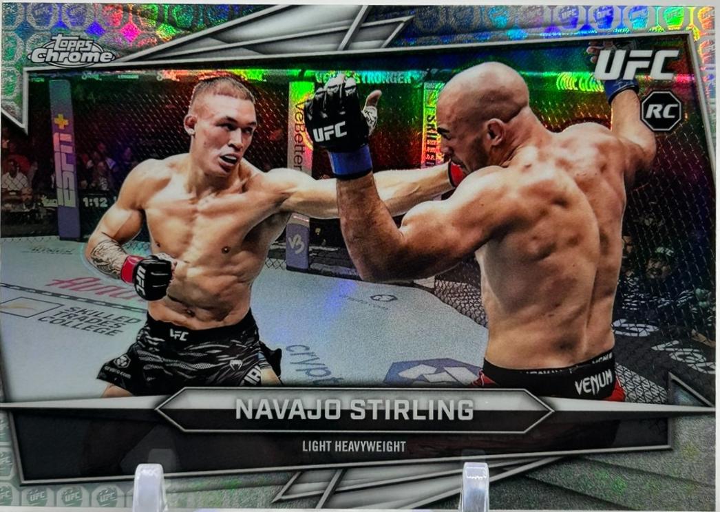 Navajo Stirling 2026 Topps Chrome UFC Base #154 UFC Glove Refractor