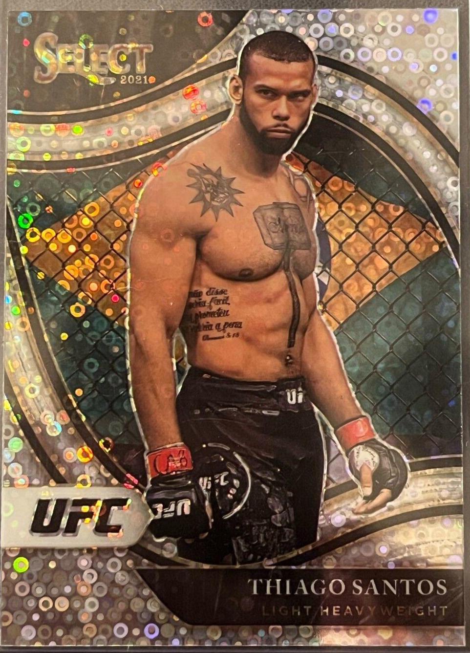 Thiago Santos 2021 Panini Select UFC Octagonside #257 Disco