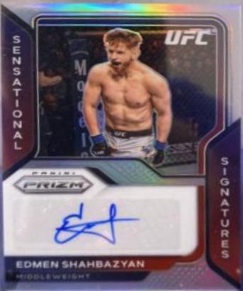 Edmen Shahbazyan 2021 Panini Prizm UFC Sensational Signatures #16 Silver
