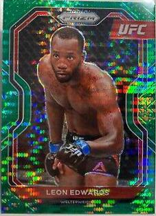 Leon Edwards 2021 Panini Prizm UFC Base #17 Green Pulsar