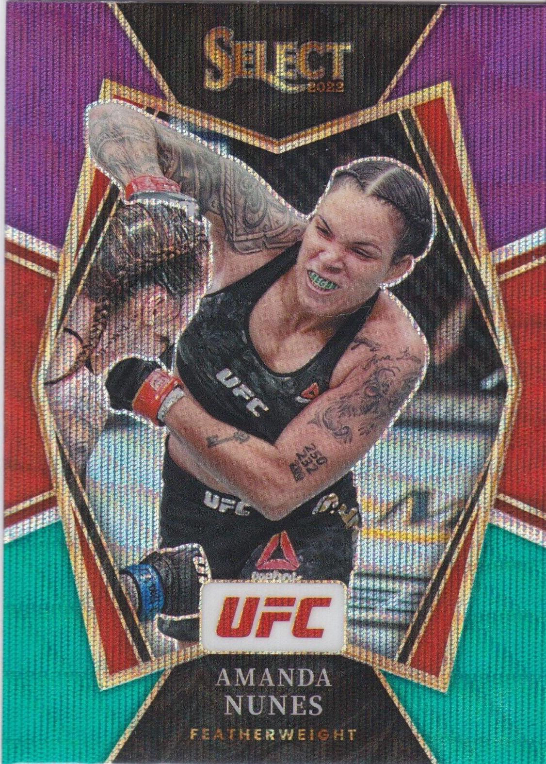 Amanda Nunes 2022 Panini Select UFC Premier Level #193 Tri Color