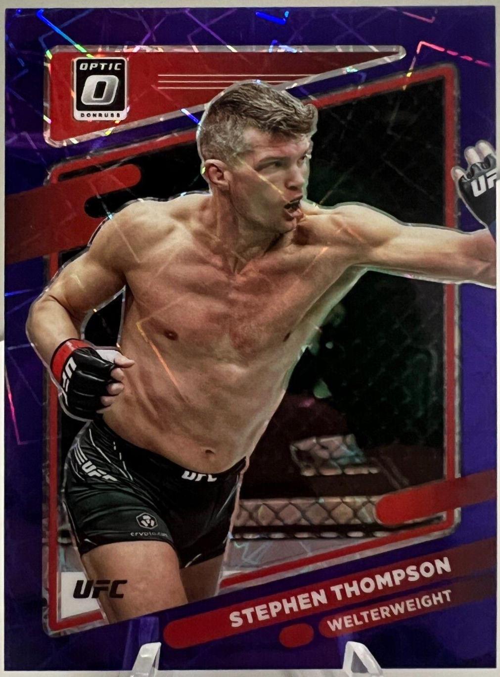 Stephen Thompson 2022 Panini Donruss Optic UFC Base #69 Purple Velocity