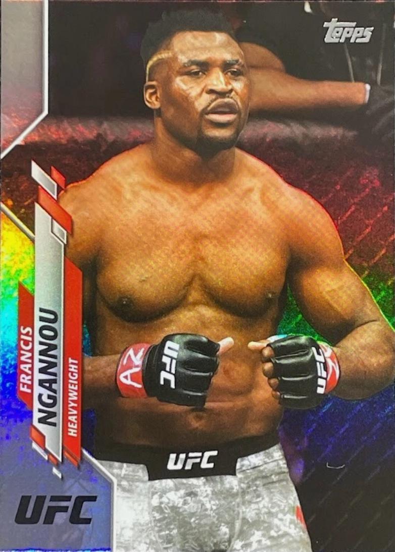 Francis Ngannou 2020 Topps UFC Base #51 Rainbow Foil