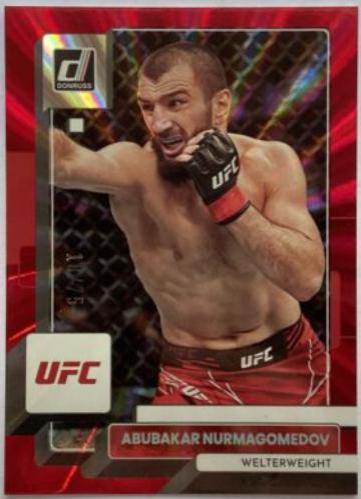 Abubakar Nurmagomedov 2023 Panini Donruss UFC Base #6 Red Laser