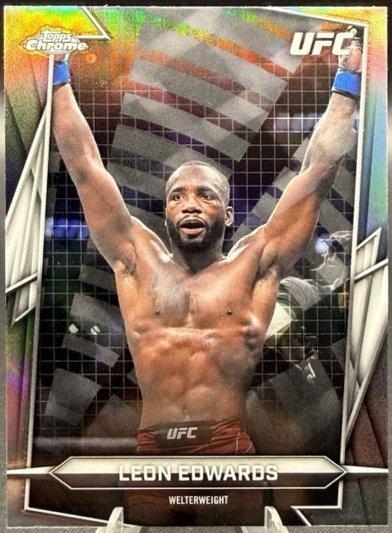 Leon Edwards 2026 Topps Chrome UFC Base #6 Sonar Refractor