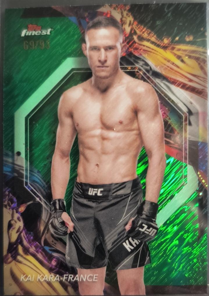 Kai Kara-France 2024 Topps Finest UFC Base Uncommon #103 Green Shimmer Refractor