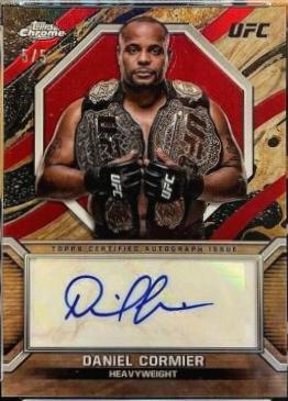 Daniel Cormier 2024 Topps Chrome UFC Marks of Champions #MOC-DCO Red Refractor