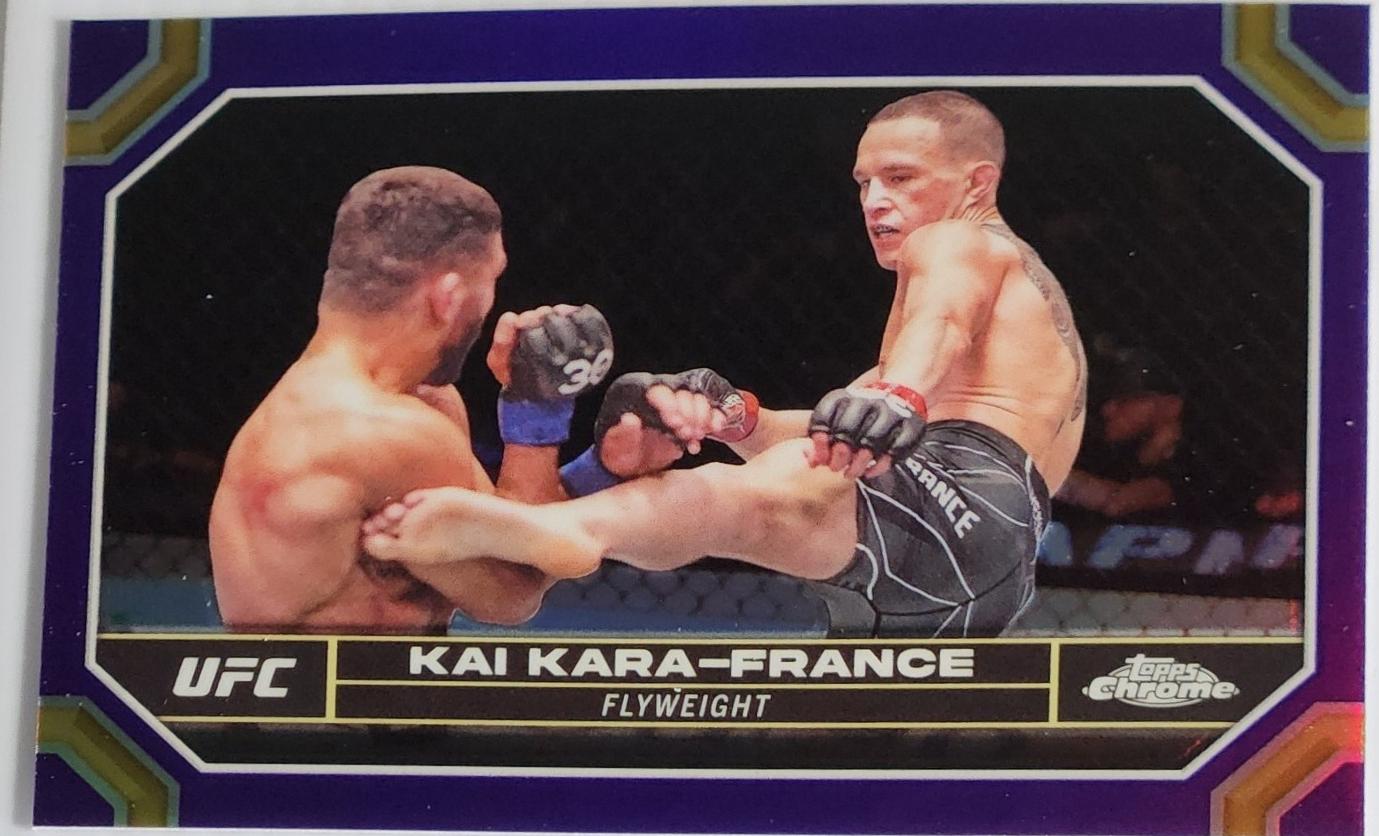 Kai Kara-France 2024 Topps Chrome UFC Base #106 Purple Refractor