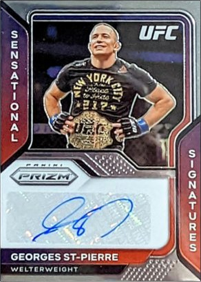 Georges St-Pierre 2021 Panini Prizm UFC Sensational Signatures #23 Black