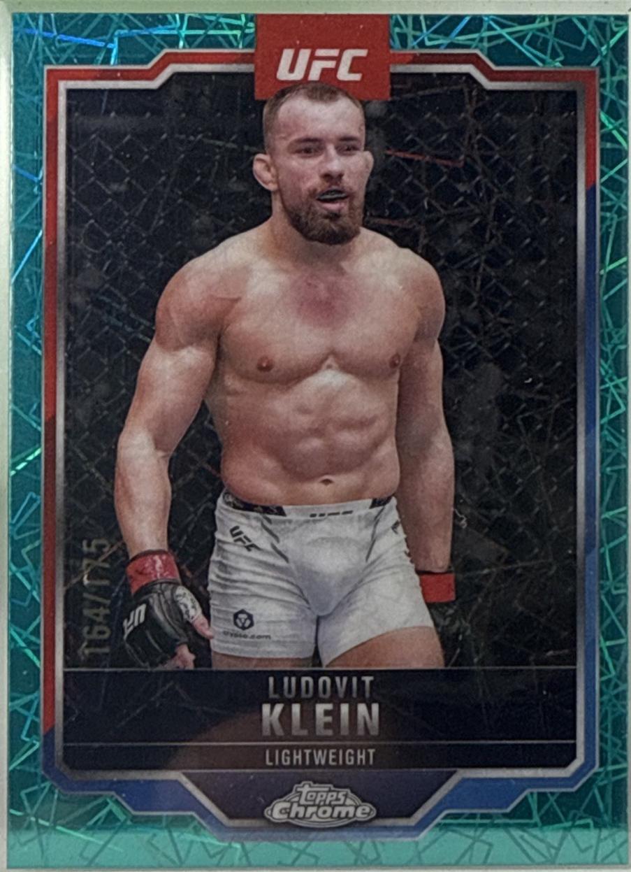 Ludovit Klein 2025 Topps Chrome UFC Base #32 Teal Lazer Refractor