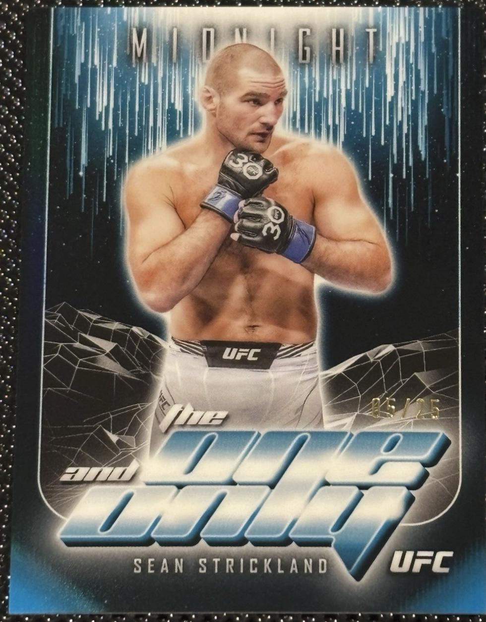 Sean Strickland 2024 Topps Midnight UFC The One and Only #TO-25 Moonrise