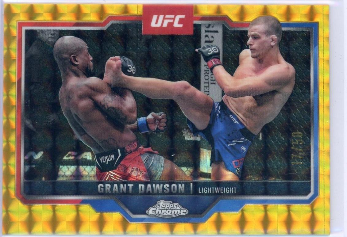 Grant Dawson 2025 Topps Chrome UFC Base #22 Gold Geometric Refractor