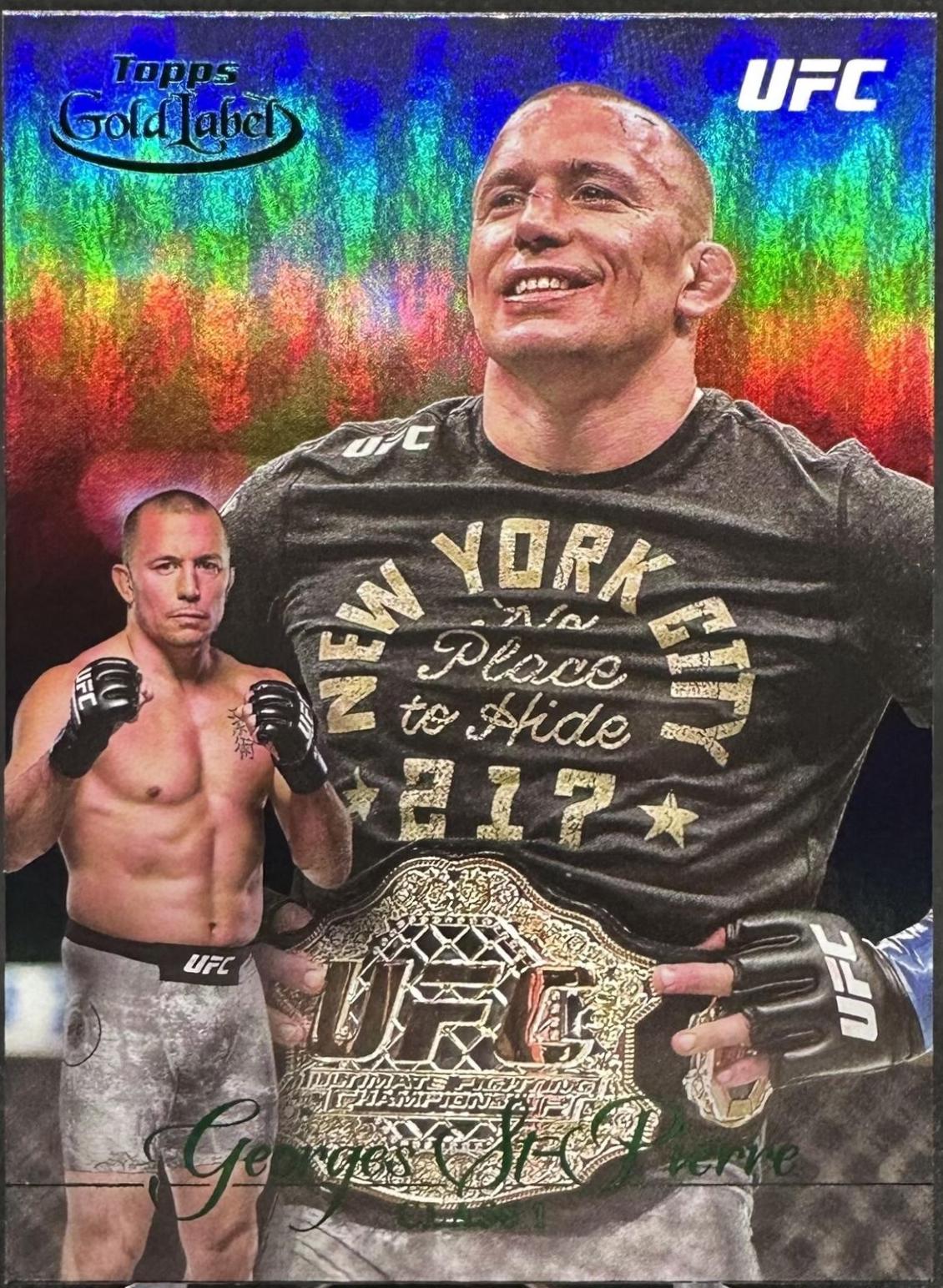 Georges St-Pierre 2024 Topps Gold Label UFC Base Class I #22 Green