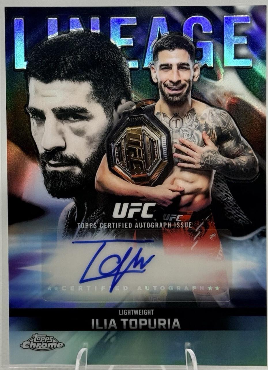 Ilia Topuria 2026 Topps Chrome UFC Chrome Lineage Autographs #CCA-IT Refractor
