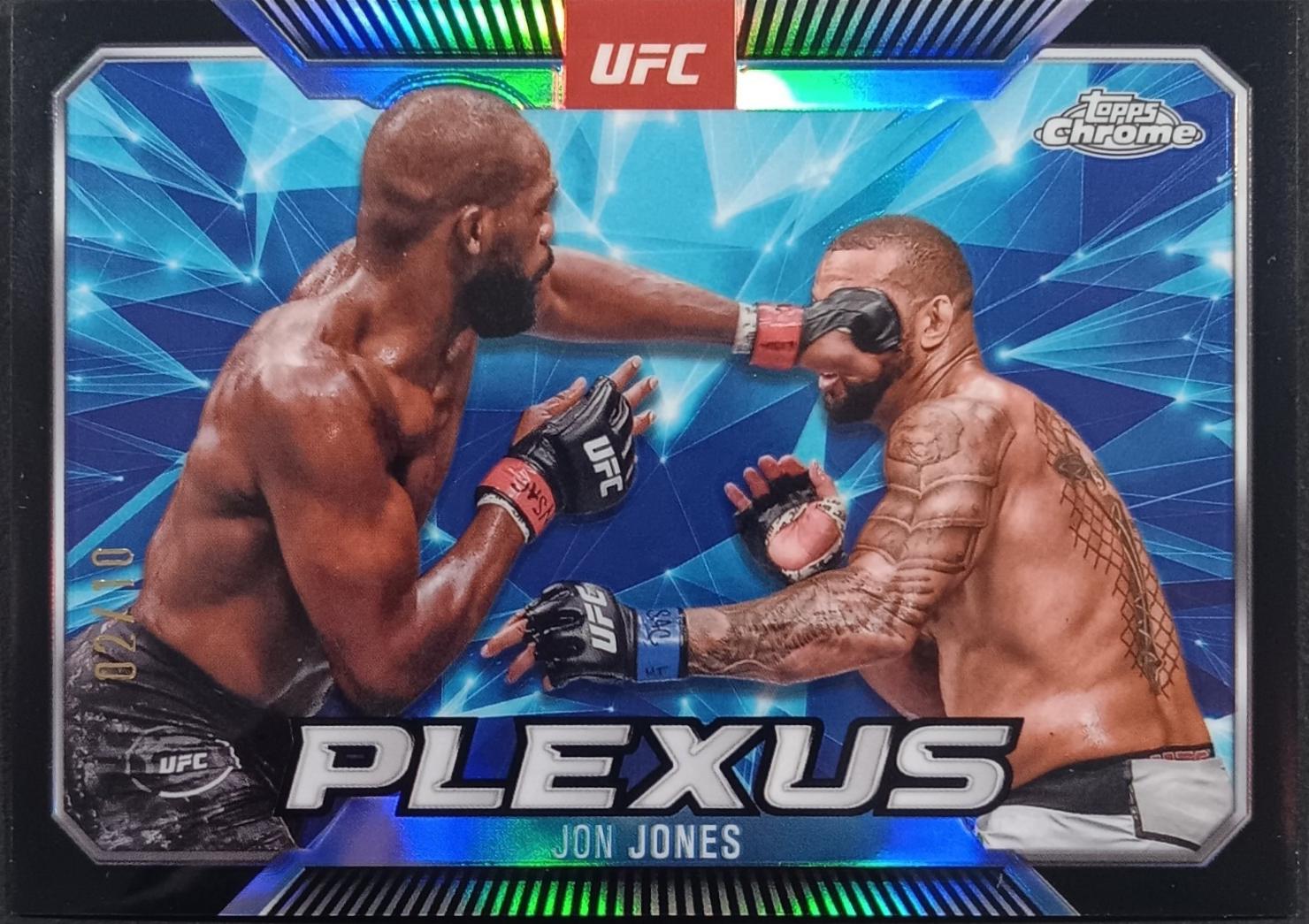 Jon Jones 2025 Topps Chrome UFC Plexus #PLX-1 Black & Gold Refractor