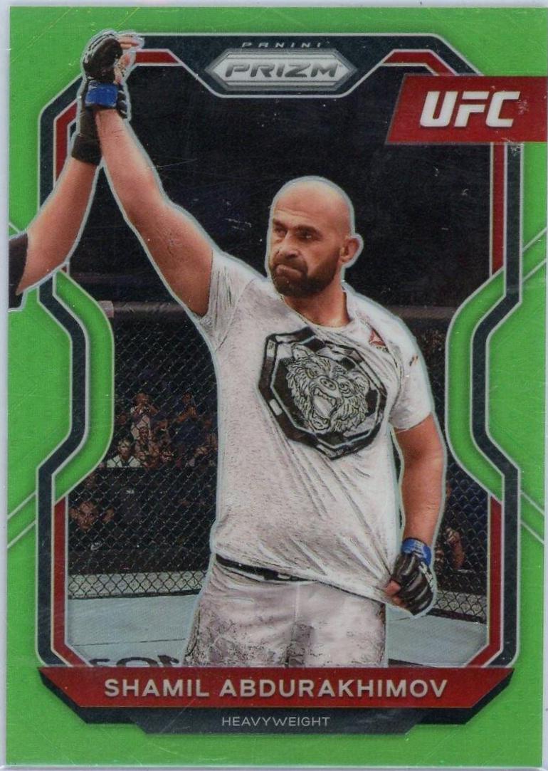 Shamil Abdurakhimov 2021 Panini Prizm UFC Base #6 Neon Green