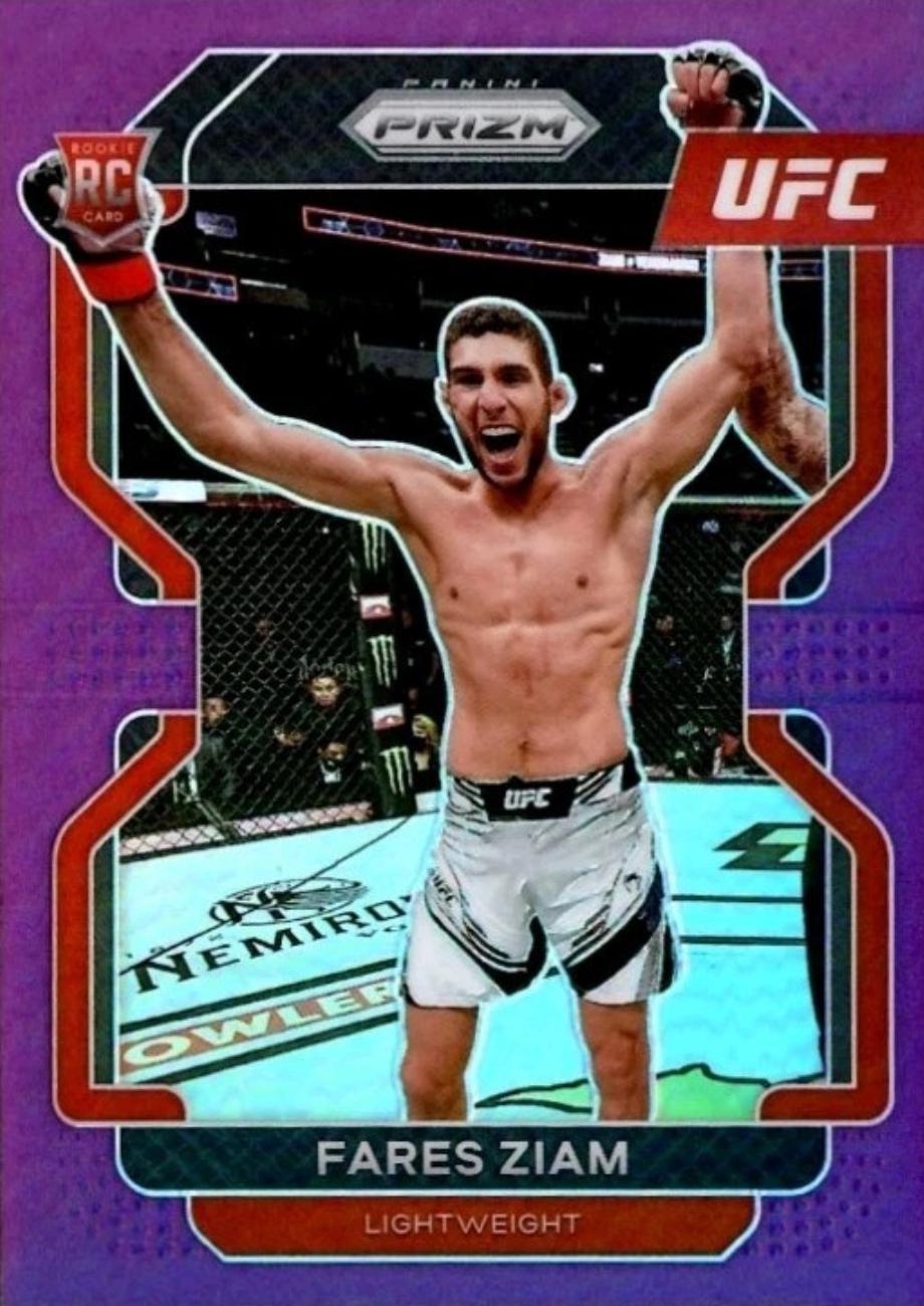 Fares Ziam 2022 Panini Prizm UFC Base #143 Purple