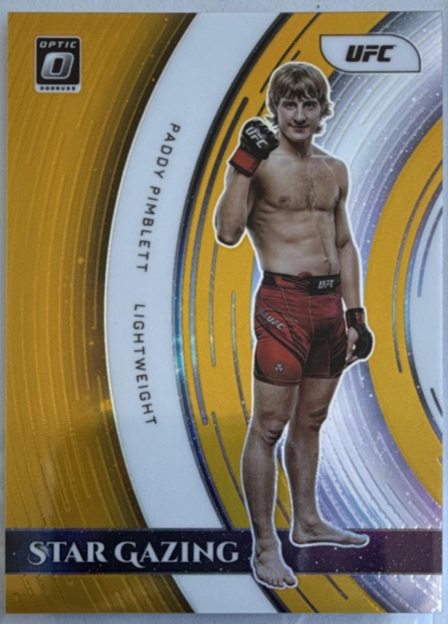 Paddy Pimblett 2022 Panini Donruss Optic UFC Star Gazing #18 Gold