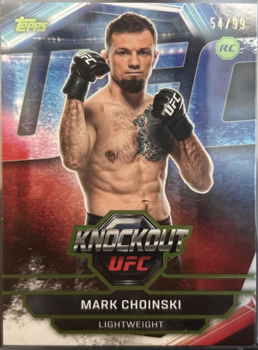 Mark Choinski 2026 Topps Knockout UFC Base #38 Lime Green