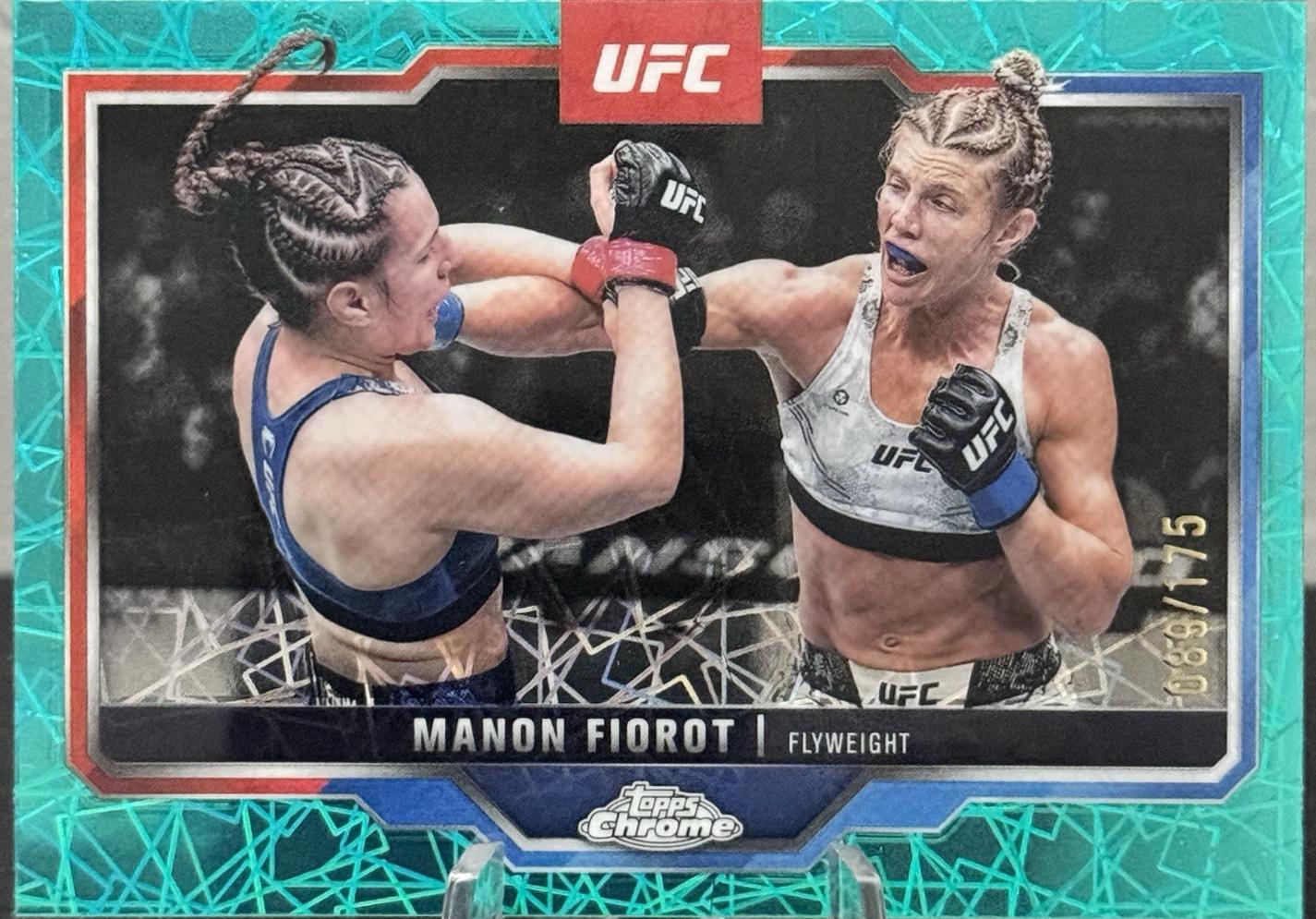 Manon Fiorot 2025 Topps Chrome UFC Base #92 Teal Lazer Refractor