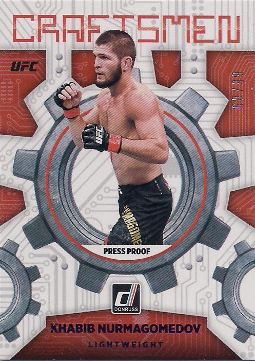 Khabib Nurmagomedov 2022 Panini Donruss UFC Craftsmen #13 Press Proof Purple