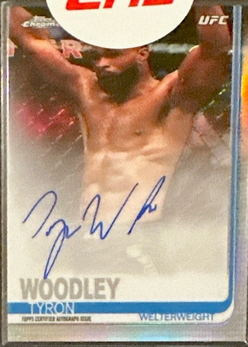 Tyron Woodley 2019 Topps Chrome UFC Fighter Autographs Image Variations #AV-TW
